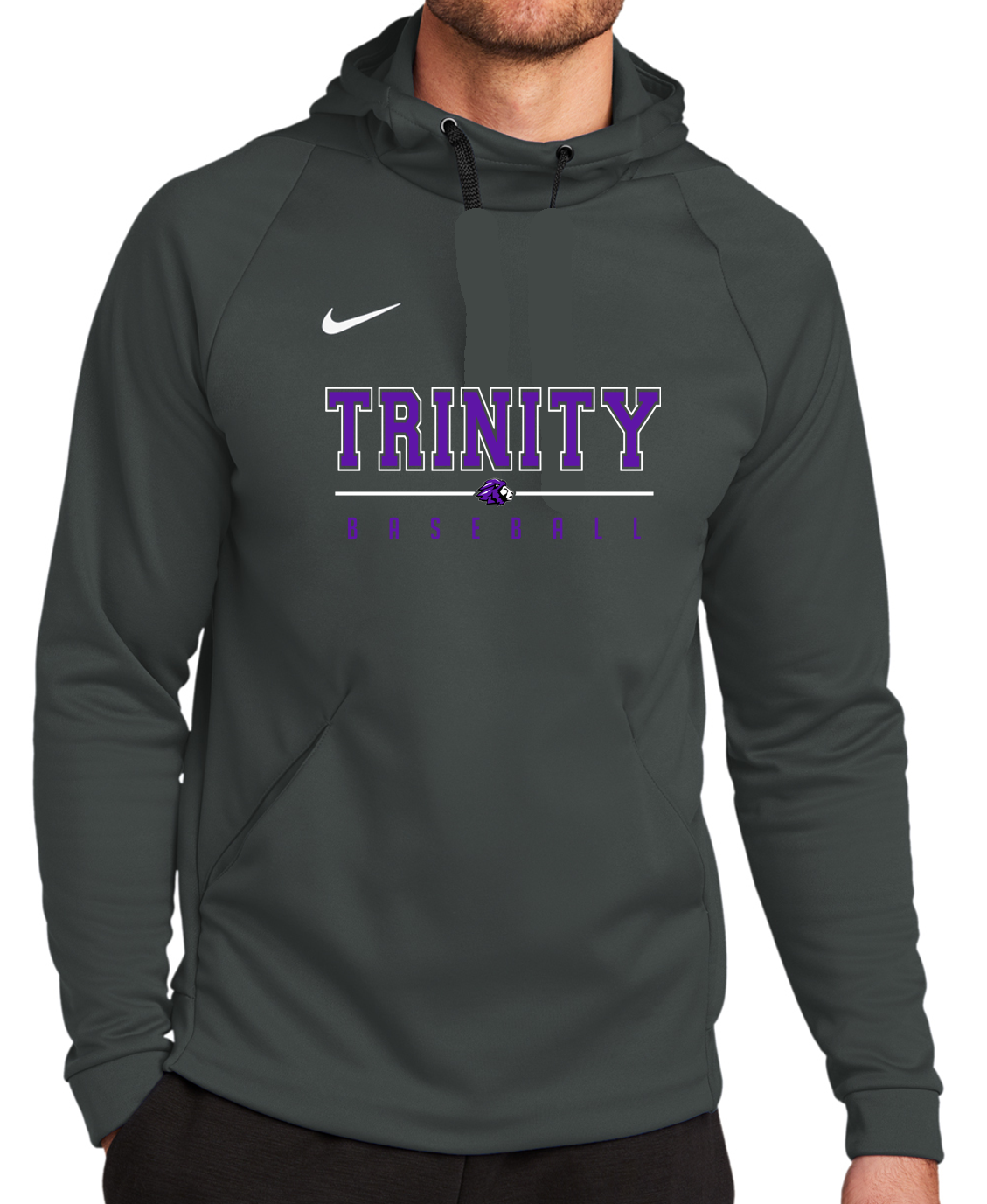 Trinity Baseball Outline Nike Dri Fit T Shirt Hoodie Youth Adult Apparel Trinity Christian School Sharpsburg GA